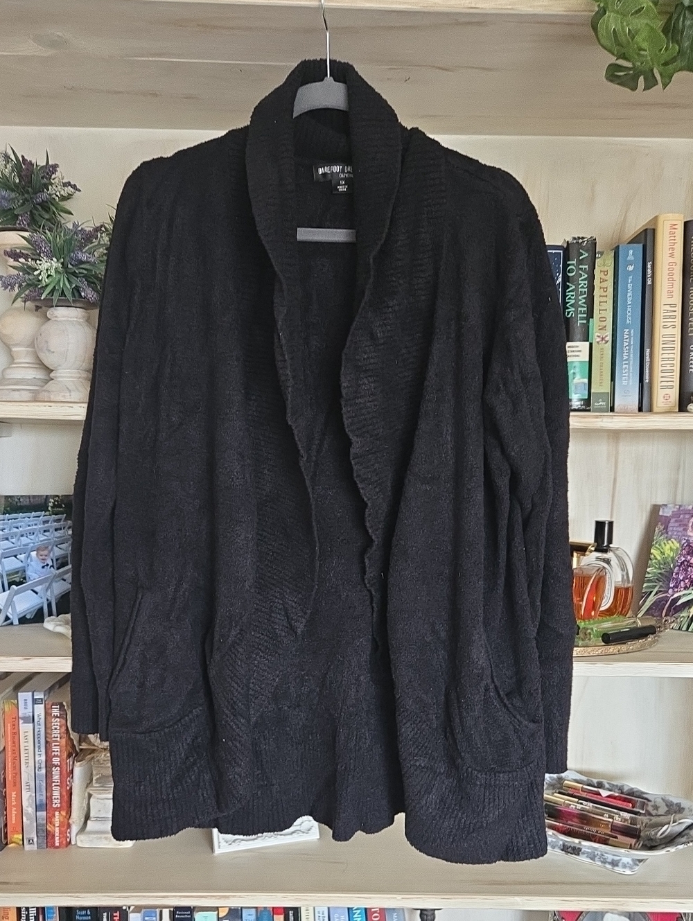 Barefoot Dreams Black CozyChic Lite Cardigan